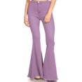 thumbnail image 1 of Feinuhan Women's High Waist Flared Bell Bottom Jeans, Purple, Small, 1 of 5