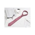 thumbnail image 5 of INSPIRE CHIC Men's Solid Color Narrow Stripes Necktie Graduation Suit Formal Ties Dusty Pink, 5 of 5