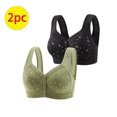 thumbnail image 3 of Bigersell Lace Bras for Women Pack of 2 2pcs Push-Up Bra Style R-89 Breathable Lightly Lined Bras R-89-green, 3 of 5
