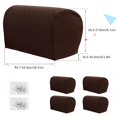 thumbnail image 2 of PENGXIANG 4 Pcs Housse d'Accoudoir Extensible pour Fauteuils Canapé Gris, 2 of 9