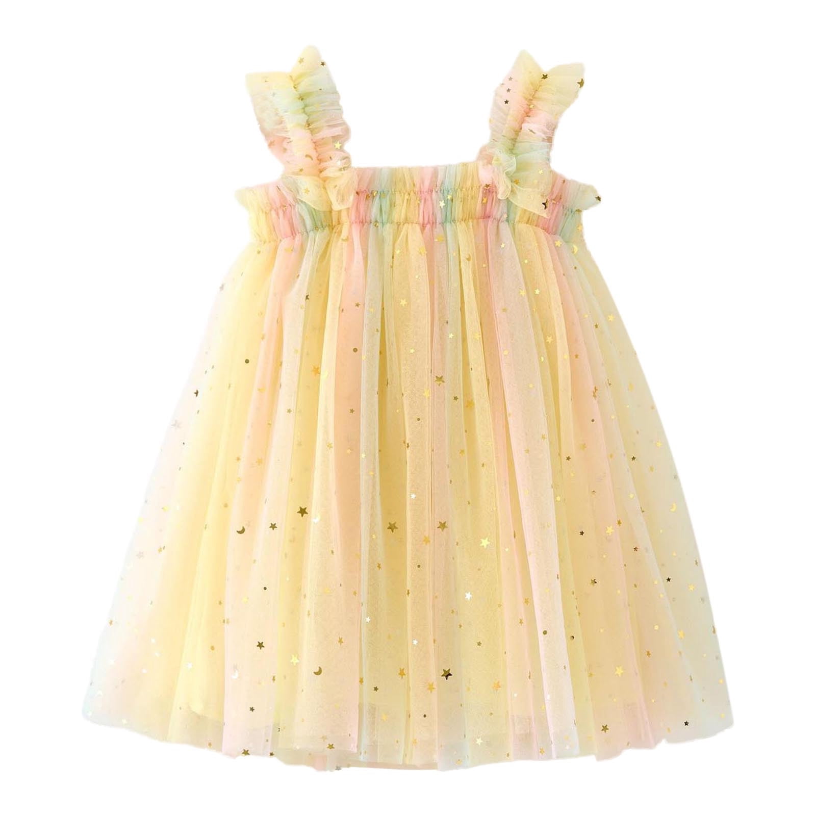 Robe d'Été pour Filles Sans Manches, Robes Tutu pour Tout-Petites, Jolies Robes, Robe en Tulle pour Filles 3-4 Ans