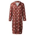 thumbnail image 4 of Ketyyh-chn99 Robes de Soirée pour Femmes Robe Évasée à Fleurs Robes T-shirt Décontractées Robe de Plage Bohème à Manches Longues Rouge, TG, 4 of 4
