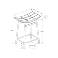 thumbnail image 2 of Monarch Specialties Barstool, Counter Height, Set Of 2, Kitchen, Black Leather Look, Black Metal, Contemporary, Modern, 2 of 3