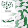 thumbnail image 3 of Unique Bargains 1Inch x 15Feet Natural Twisted Cotton Rope 3 Strand Tug of War Rope with Sealing Tape Green White, 3 of 6