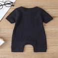 thumbnail image 2 of Baby Girl Boy Solid Romper Short Sleeve Jumpsuit Button Cotton Clothing, 2 of 6
