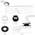 thumbnail image 3 of Toilet Flush Lever Handle Universal Toilet Handle Replacement for Most Toilets,Frontal Tank Lever Parts,Straight Arm,White Plastic (Front Mount), 3 of 7