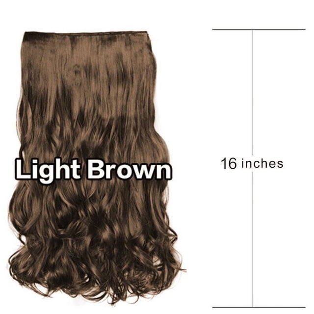 1Pc 5 Clip Fashion In Hair Extensions Curly Pretty Woman Girl Curly Wig Hair, Catch The Hair