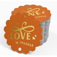 thumbnail image 4 of Inkdotpot 100 Pack Let Love Sparkle Wedding Favor Paper Tags Craft Real Gold Foil Hang Tags, 4 of 6