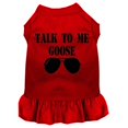thumbnail image 1 of Mirage Pet 58-458 RDSM Talk to Me Goose Screen Print Dog Dress, Red - Small 10, 1 of 1