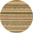 thumbnail image 1 of Ahgly Company Tapis d'Intérieur Ronds Abstraits Brun Terre de Sienne, Tapis de Zone Abstraits, 3 Pieds Rond, 1 of 6