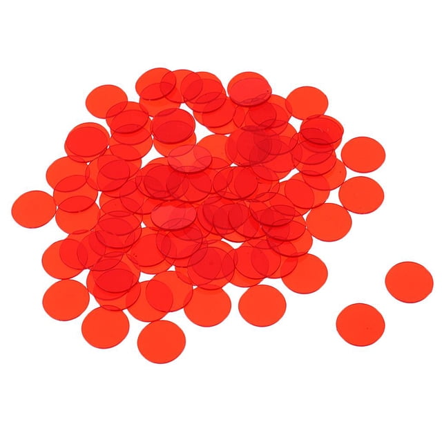 100× Bingo Chips Transparent Counting Chips Markers Counters for Board Games