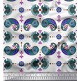 thumbnail image 1 of Soimoi Poly Georgette Fabric Dot,Floral & Paisley Print Fabric by The Yard 42 Inch Wide, 1 of 3