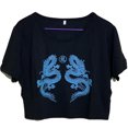 thumbnail image 1 of Women's Crewneck Printed T Shirt Cool Tight Short Sleeve Top, 1 of 1