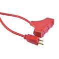 thumbnail image 4 of Coleman Cable 4217 Rallonge Extérieure en Vinyle 14/3 SJTW, Rouge, 3 Prises, 25 Pieds, 4 of 4