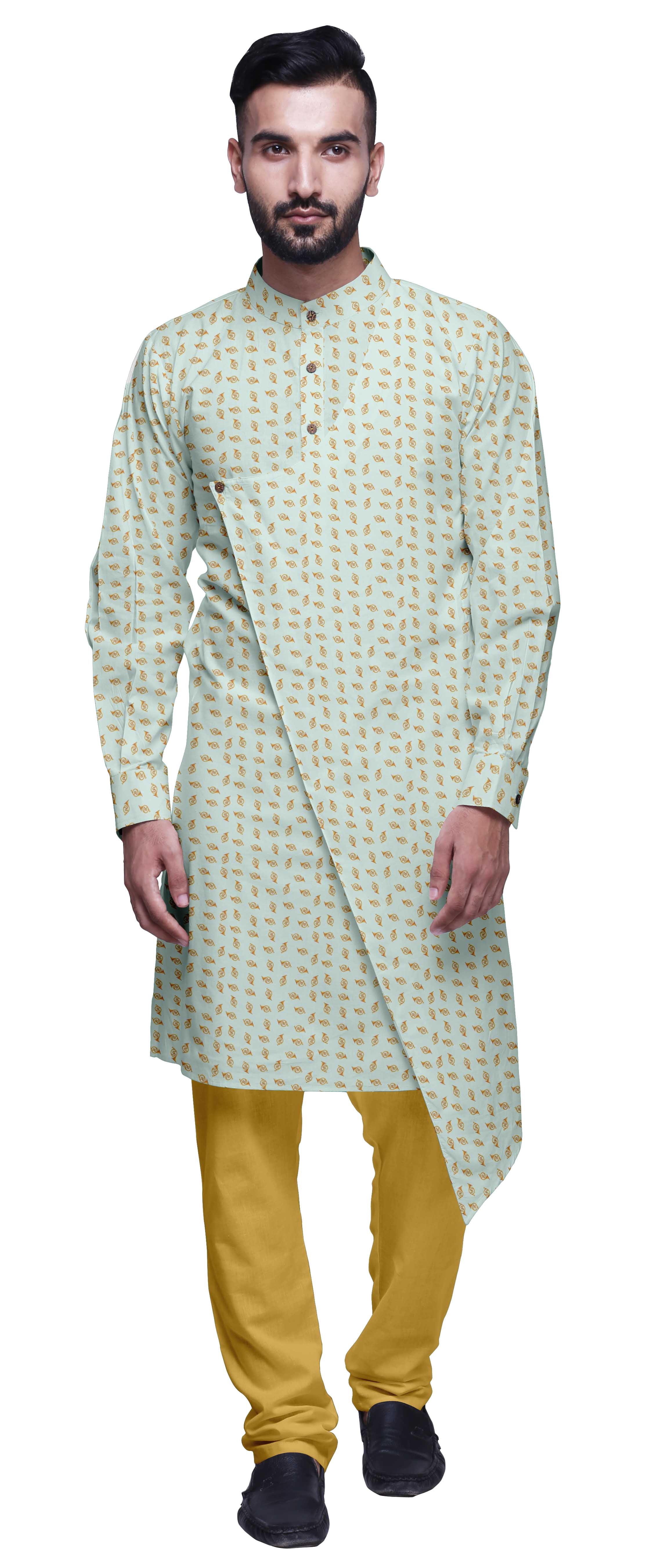 Atasi Kurta Imprimé de Designer pour Garçons Ensemble Kurta Pyjama Décontracté Vêtements d'Été