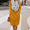 thumbnail image 2 of 2025 Robe Chandail pour Femmes Femme Chandail d'Hiver Tricot Robe Chandail pour Femmes Col Roulé Chaud Manches Longues Manches Longues Robe Courte Poche, 2 of 7