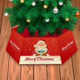 thumbnail image 2 of FAROOT Christmas Tree Skirt Santa Claus Letter Print Decorative Apron, 2 of 6