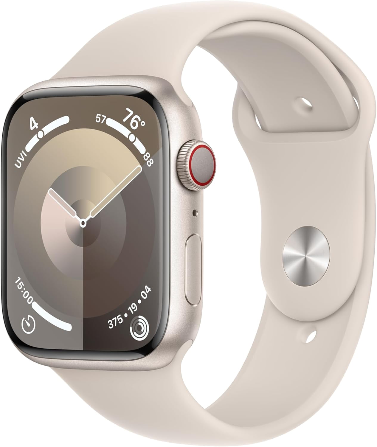 Refurbished Apple Watch Series 9 Aluminum 41mm A2978 (GPS Only, No Cellular) Starlight (Grade A+)