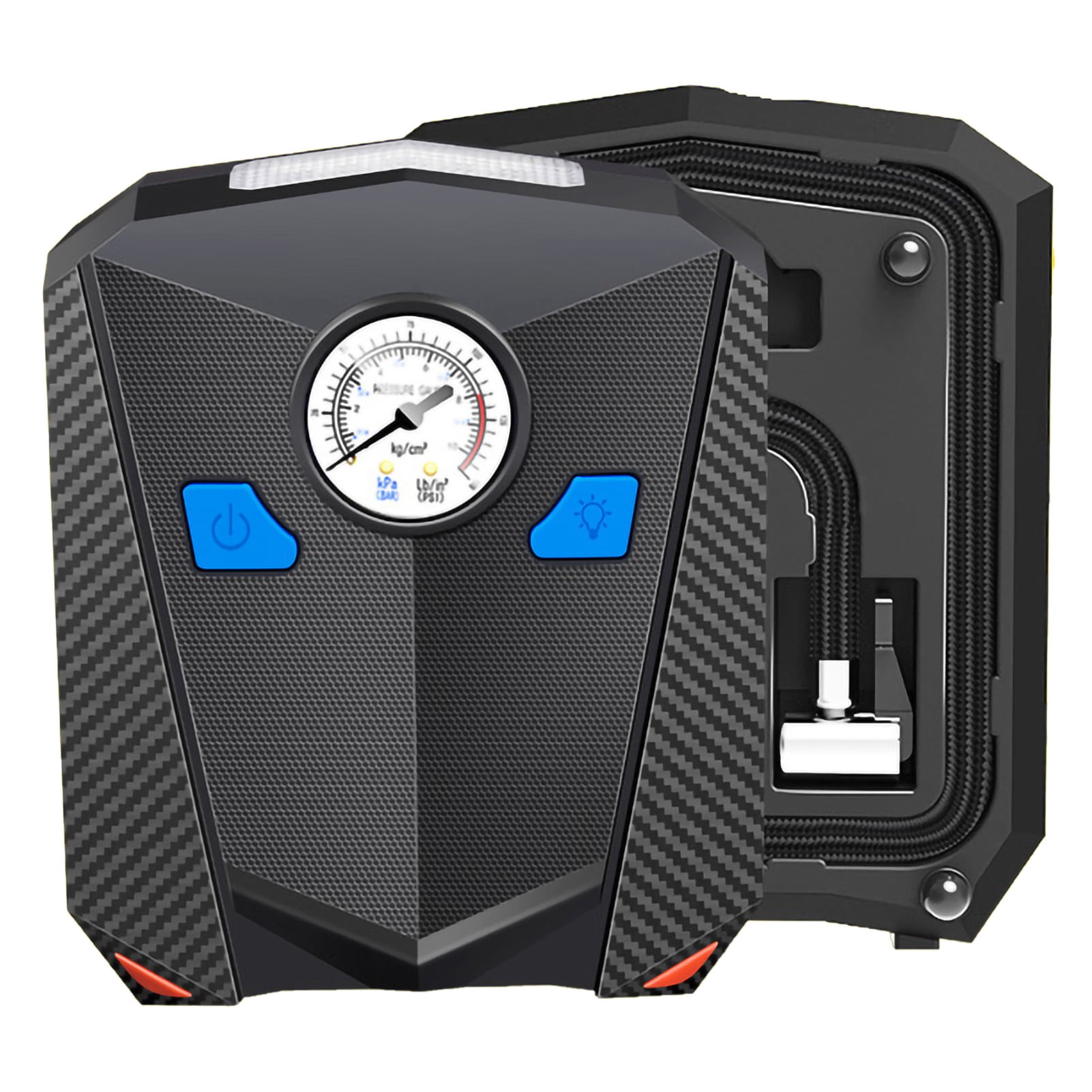 Inflator Car Tire Inflator Pump Portable Air Compressor with LED Light for SUVs  Motorcycles Trucks
