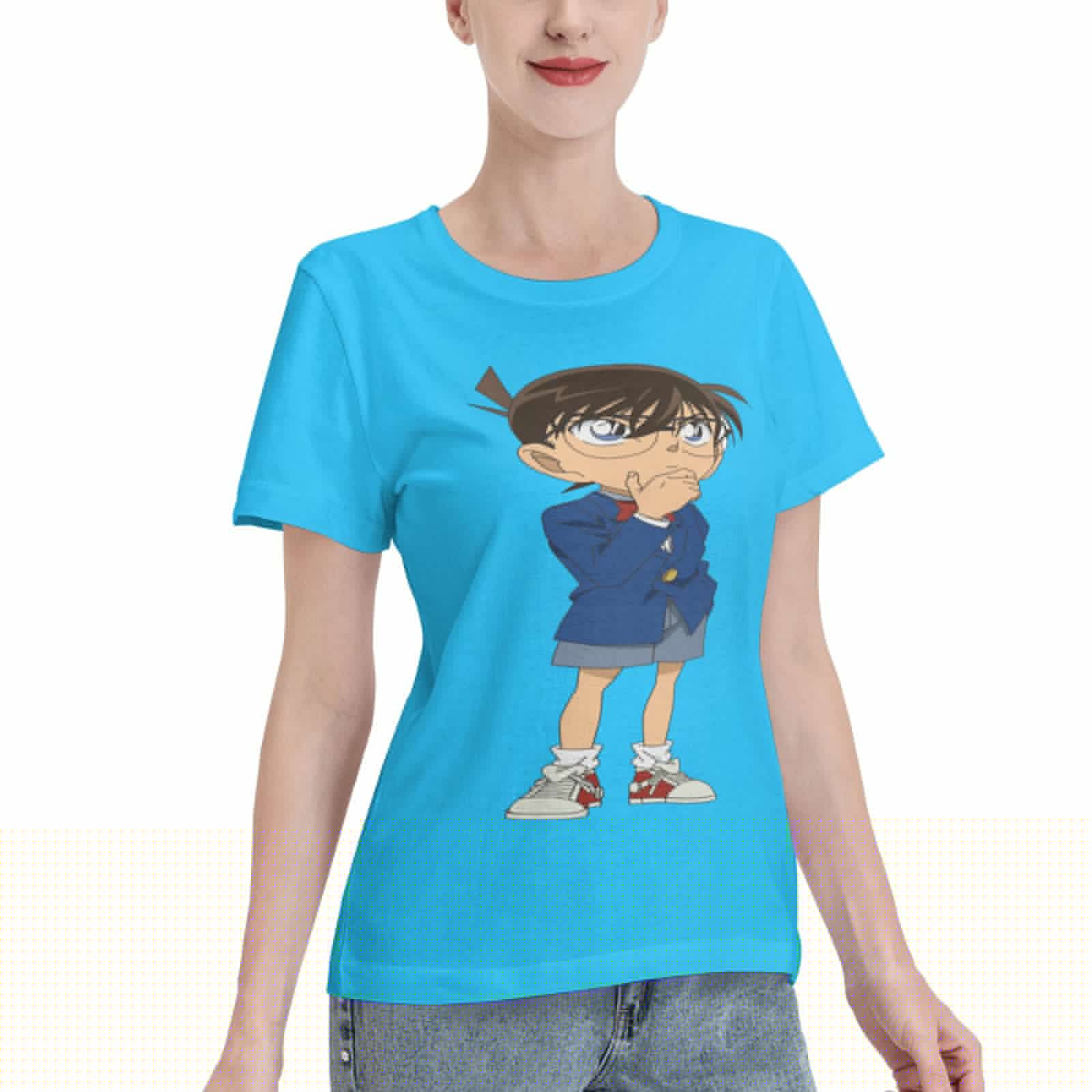 thumbnail image 2 of T-Shirt Basique à Manches Courtes pour Femmes Detective Conan Conan, 2 of 6
