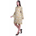 thumbnail image 3 of Moomaya Robe d'Été Fluide à Manches Longues Imprimée pour Femmes, Longueur Genou, Évasée, 3 of 6