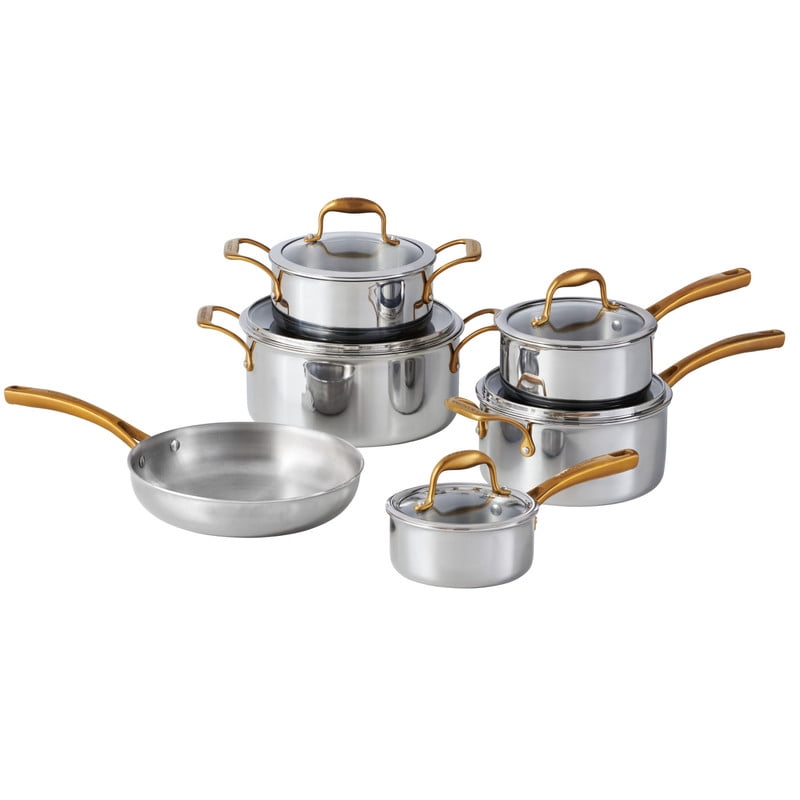 Finezza 11 Piece 5-Ply Clad Stainless Steel Cookware Set
