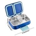 thumbnail image 3 of Boovnll Transparent Stainless Steel Lunch Box For Office Workers And Students With Compartments For Lunch Boxes Heated Light Meal Boxes Two Compartment Lunch Box, 3 of 6
