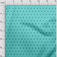 thumbnail image 3 of oneOone Velvet Turquoise Blue Fabric Asian Floral Block Craft Projects Decor Fabric Printed By The Yard 58 Inch Wide, 3 of 5