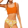 thumbnail image 1 of RXMEKW Two-Piece Swimsuit Set With Floral Print for Girls, Kids' Ruffle Bikini, UPF 50+ Sun Protection, Soft Stretch Fabric for Beach and Pool, 1 of 7