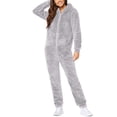 thumbnail image 2 of Combinaisons pour Femmes Chic Femmes Combinaison à Manches Longues à Capuche Pyjama Décontracté Hiver Chaud Combinaison de Nuit Combinaison pour Femmes en Liquidation, 2 of 6