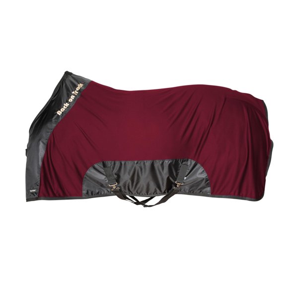 Back On Track Drap en Maille Royal Deluxe - Sport Équestre Couverture Légère Polyvalente Drap Stable avec 2 Fermetures avant T-Buckles Vin - 84 Pouces" (160Cm)