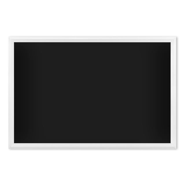 U Brands Magnetic Chalkboard, 30"x20", White Wood Style Frame, Premium Matte Surface