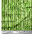 thumbnail image 1 of Soimoi Green Rayon Crepe Fabric Brush Stroke & Lines Abstract Decor Fabric Printed Yard 46 Inch Wide, 1 of 3