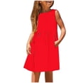 thumbnail image 1 of Robes Tutu pour Filles en Liquidation Robe pour Petites Filles Enfants Quotidien Vacances Imprimé Sans Manches Décontracté Mignon Doux Robes Robe d'Halloween pour Enfants Robe Tutu pour Filles Rouge Neuf, 1 of 5