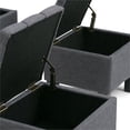 thumbnail image 4 of Atlin Designs Ottomane de Rangement 3 Pcs, Gris, 4 of 6