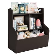 BeesClover 30" Toy Storage Organizer & Kids Bookshelf, 3-Tier Kids Bookshelf, Toddler Wooden Bookcase with Spacious Top Shelf, Toddler Baby Childrens Bookshelf, for Bedroom, Playroom
