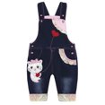 thumbnail image 1 of KIDSCOOL SPACE Baby Cotton 3D Cartoon Soft Knitted Jeans Overalls 4T, 1 of 6
