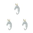 thumbnail image 4 of Wweixi Coat Hooks Easy To Install And Wide Application For Added In Daily Life White gold (horse) 3Set, 4 of 6