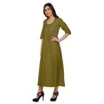thumbnail image 2 of Moomaya Haut Indien Imprimé Robe Kurti Longue Tunique à Manches 3/4 Robes pour Femmes, 2 of 5
