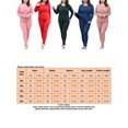 thumbnail image 2 of LUXUR Women Solid Color Thermal Underwear Warm Base Layer Long Johns Set Red 2XL, 2 of 4