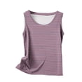 thumbnail image 3 of UPPADA Débardeur Décontracté pour Femme Grande Taille Col Rond T-Shirt Basique Fluide Sans Manches pour l'Été Vacances Rose,3TG, 3 of 4