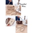 thumbnail image 2 of Wallet Case Compatible with iPhone, Pretty Luxury Bag Design, Purse Flip Card Pouch Cover Soft Silicone Case with Hand Holder Long Shoulder Strap(Brown,iPhone 11 Pro), 2 of 6