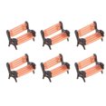 thumbnail image 3 of Miangastore Tiny Park Bench Orange 6Pcs 0.4In, 3 of 8