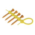 thumbnail image 2 of Support de Rangement pour Outils Sportifs avec 3 Pcs d'Accessoires en Bois pour T-Shirts de Golf Jaune, 2 of 8