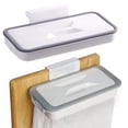 thumbnail image 2 of Kitchen Rubbish Bags Garbage Bag Holder Kitchen Cupboard Hanging Garbage Bag Trash Can Waste Garbage Rack Holder Kitchen Tools Kitchen Garbage Storage Rack Can With Lid,White Kitchen Rubbish Bags, 2 of 7