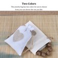 thumbnail image 4 of pitrice Bag Burlap Drawstring Gift Storage Packaging Organizer Ring Earrings Jewelry Reusable Fashionable Storing Holder White Cream-colored, 4 of 6