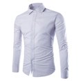 thumbnail image 1 of AherBiu Men Shirts Button down Long Sleeve Causal Regular Fitted Causal Loose Fall Winter Classic Solid Color Tee Tshirts, 1 of 2
