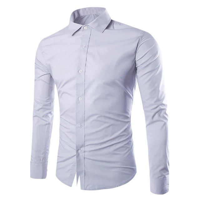 AherBiu Men Shirts Button down Long Sleeve Causal Regular Fitted Causal Loose Fall Winter Classic Solid Color Tee Tshirts