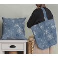 thumbnail image 5 of Soimoi Blue Modal Satin Fabric Snow Flakes Floral Fabric Prints By Yard 42 Inch Wide, 5 of 5