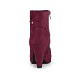 thumbnail image 2 of Unique Bargains Bottines à Talon à Bout Rond à Fermeture Éclair pour Femmes, 2 of 7